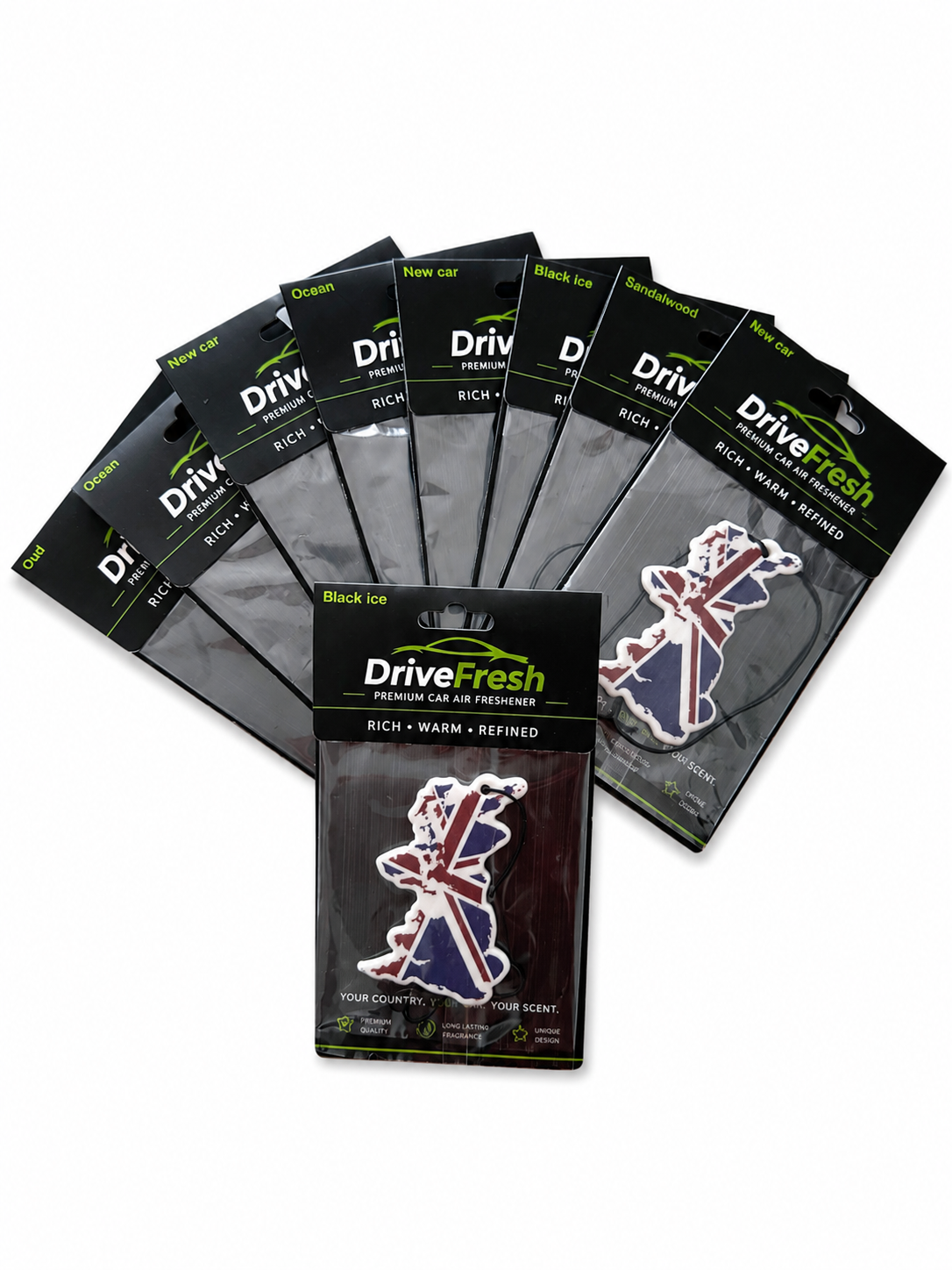 DriveFresh United Kingdom Flag Air Freshener Free Shipping