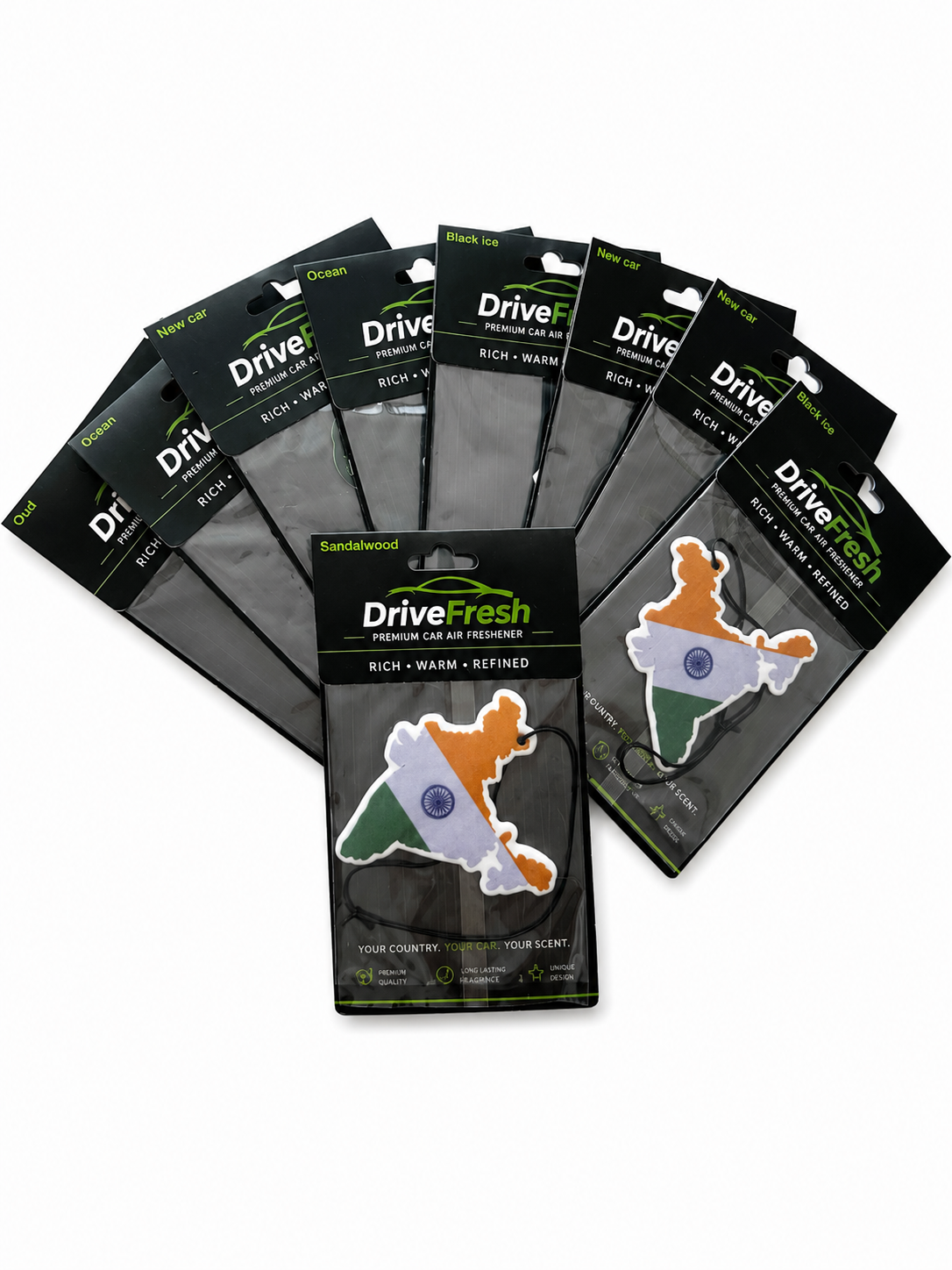 DriveFresh India Flag Air Freshener Free Shipping