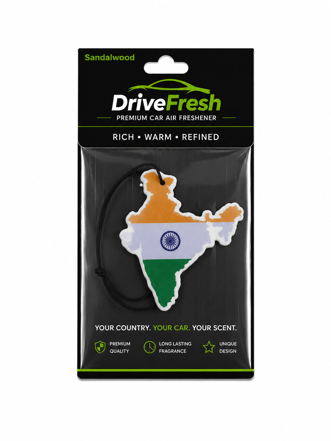 DriveFresh India Flag Air Freshener Free Shipping