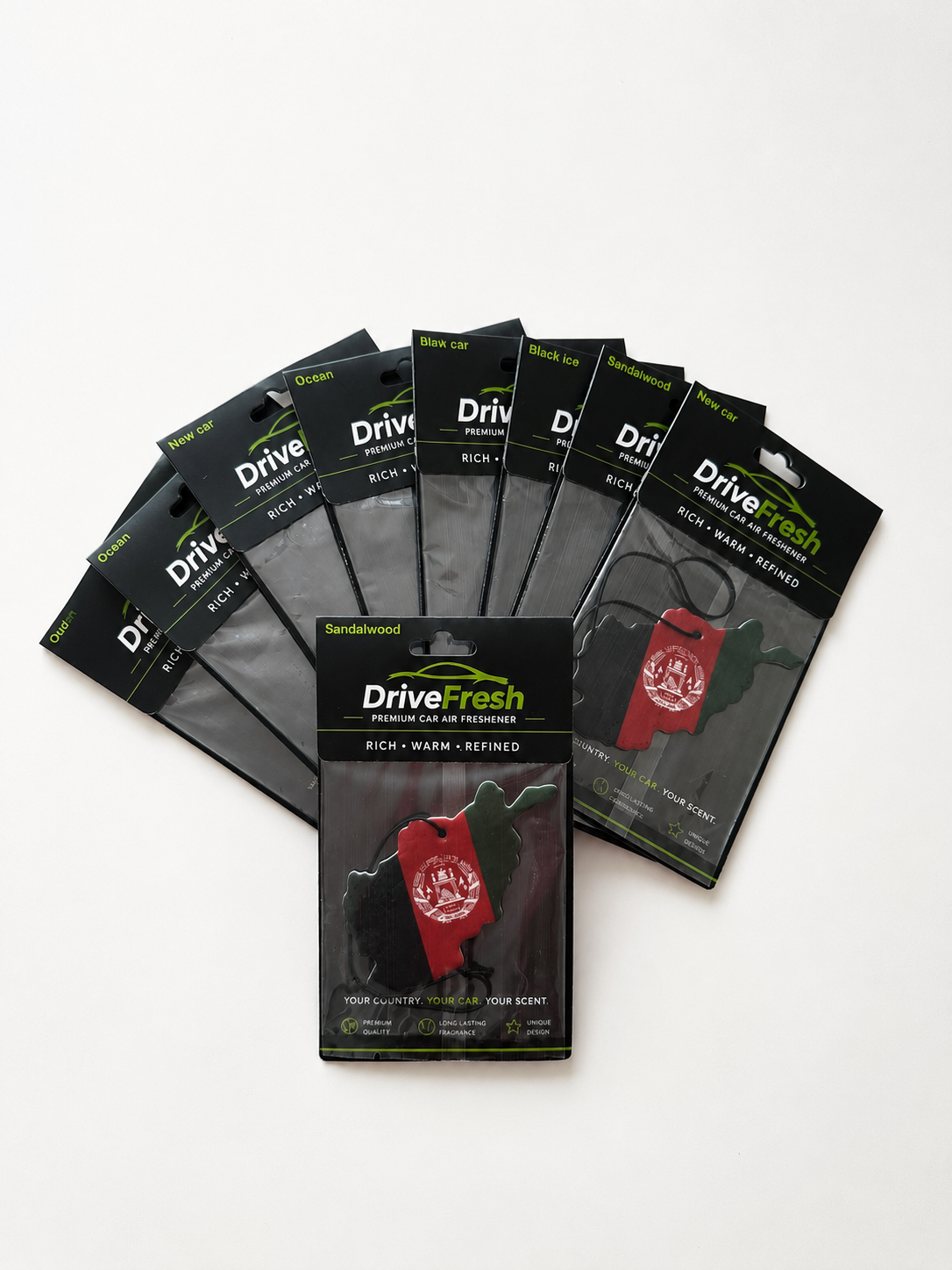 DriveFresh Afghanistan Flag Air Freshener Free Shipping