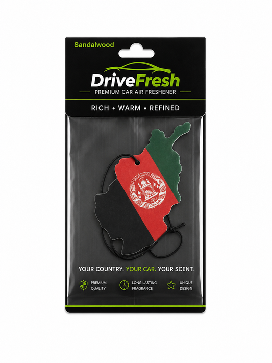 DriveFresh Afghanistan Flag Air Freshener Free Shipping