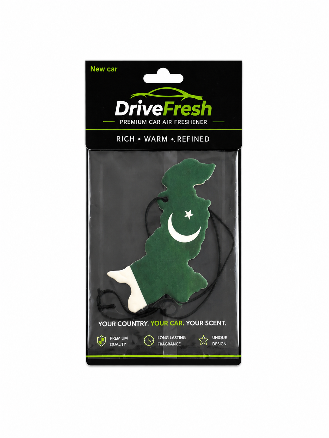 DriveFresh Pakistan Flag Air Freshener Free Shipping
